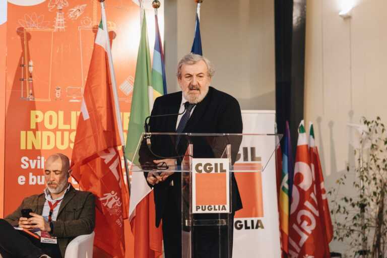 Ex Ilva, Emiliano al convegno della Cgil Puglia: «Spero di poter convocare un tavolo con tutti i sindacati»