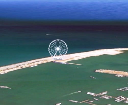 Una ruota panoramica da 32 metri al porto di Vieste