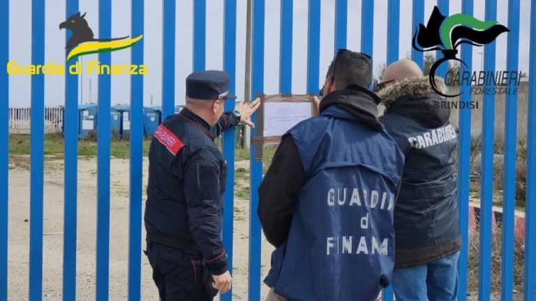 Galleria foto 'Era un “deposito” di rifiuti speciali: sequestrata un’area di 3.600 mq a Brindisi' - foto 1