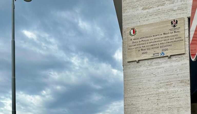 Una targa a mille anni dalla morte di Melo da Bari: «Il suo ruolo di rilevante importanza per la città»