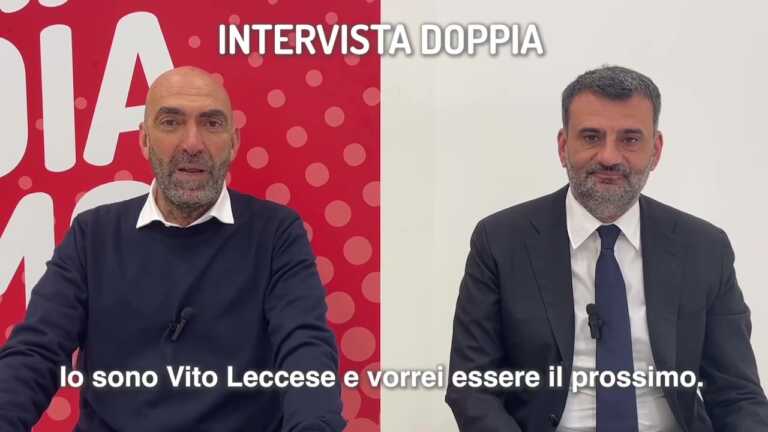 Leccese in un’intervista doppia con Decaro: «Vorrei essere il prossimo sindaco di Bari» – VIDEO