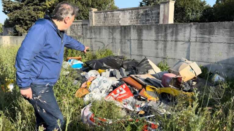 Una discarica abusiva nell’area dove sorgerà il bosco urbano di Capurso: scovato il responsabile – VIDEO