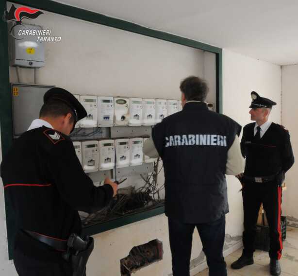 Furto di energia elettrica nel Tarantino, scoperte 9 abitazioni con allacci abusivi: danni per 150mila euro