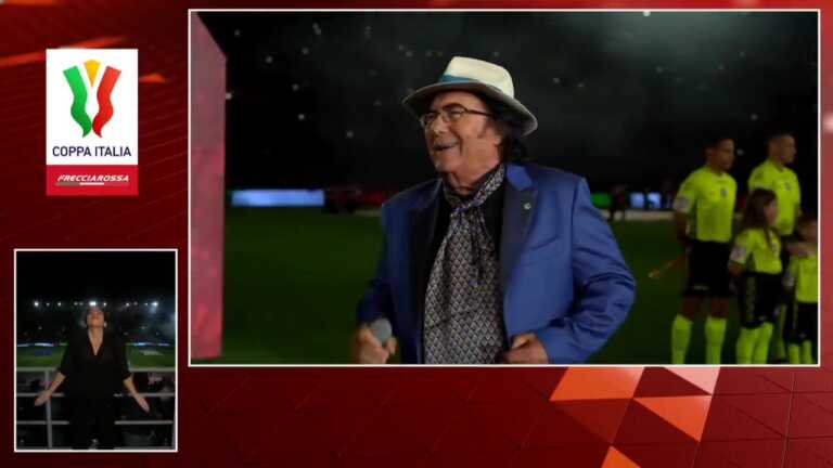 Coppa Italia, Al Bano canta l’inno di Mameli prima della finale: l’interpretazione, però, non piace a tutti – VIDEO