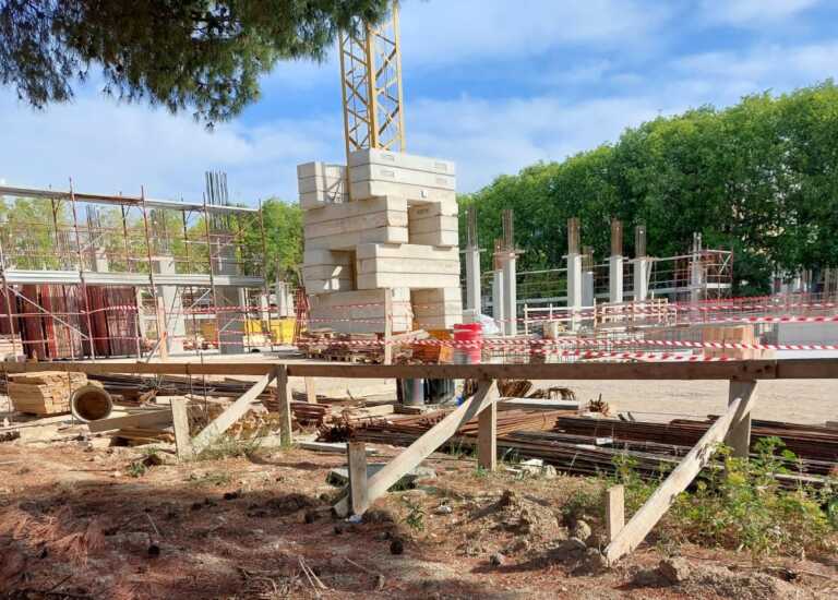 Andria, lavori alla scuola Jannuzzi: si intravede la fine
