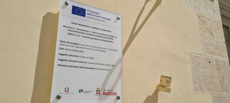 Galleria foto 'A Rutigliano la prima Centrale operativa territoriale dell’Asl Bari realizzata con fondi Pnrr' - foto 2