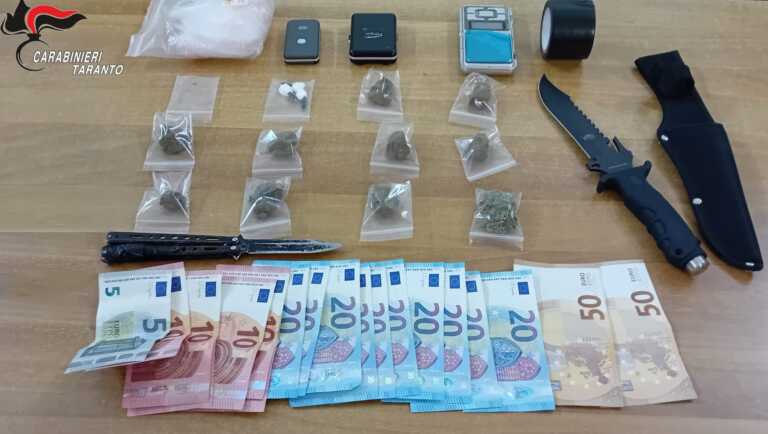 Nasconde droga e due coltelli nel vano del contatore dell’acqua: 19enne arrestato a Palagianello