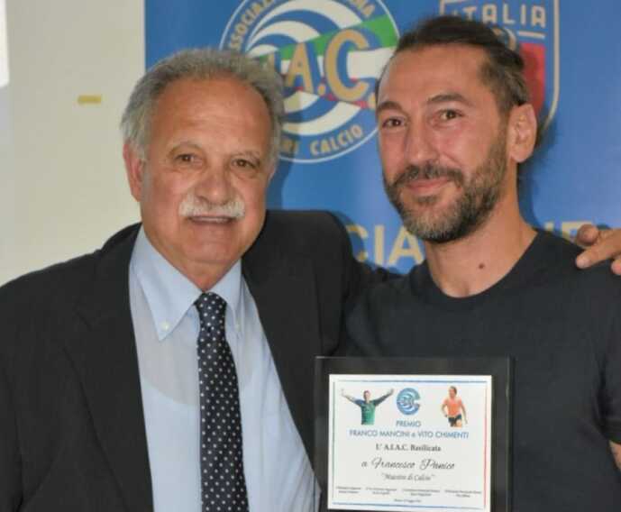 “Maestri di calcio” a Matera, premiati i tecnici lucani in memoria di Franco Mancini e Vito Chimenti