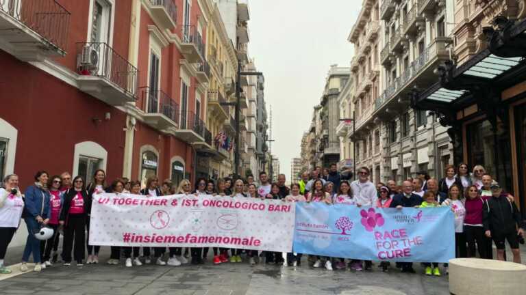 La Race for the cure a Bari, in campo anche l’oncologico: visite gratuite e vaccini anti-Hpv
