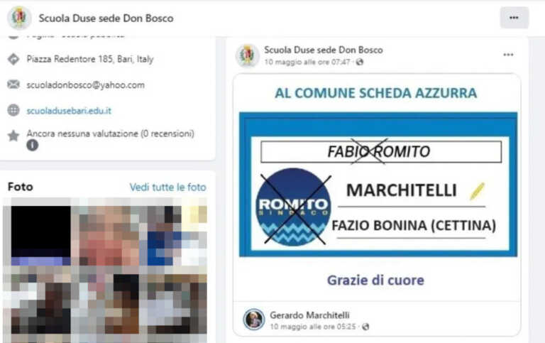 Comunali a Bari, il preside fa campagna elettorale sui social della scuola: «Serve un’ispezione»
