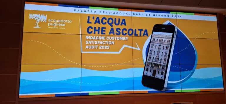Acquedotto pugliese, il 94,2% dei clienti soddisfatto del servizio: «Una spinta a migliorare ancora» – VIDEO