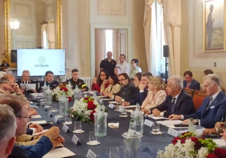Il G7 in Puglia, Piantedosi a Brindisi per un vertice sulla sicurezza: «Il ministro ci ha rassicurato»