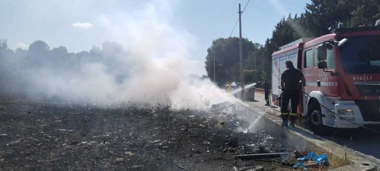 Ancora fiamme a Minervino Murge: torna a bruciare l’area dei boschi di Lisciacoli e di Intacca