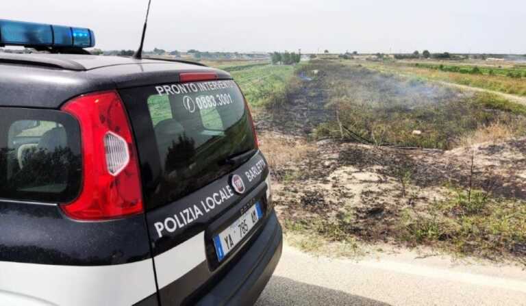 Barletta, fiamme in un terreno privato in località Salinella. Il sindaco: «Rimuovete le sterpaglie»