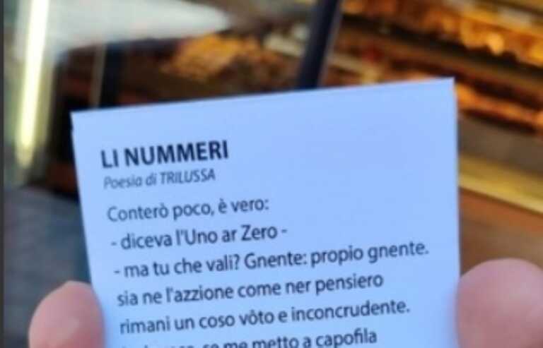 Bari, panettiere regala poesia di Trilussa ai clienti: «Non astenetevi, andate a votare»
