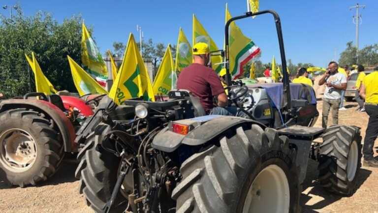 Siccità in Puglia, trattori incatenati ai cancelli dei pozzi: «Acqua a singhiozzo, i campi seccano»