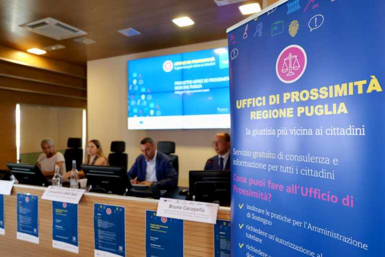 Giustizia più accessibile per i cittadini: la Regione Puglia inaugura la rete degli Uffici di prossimità – VIDEO
