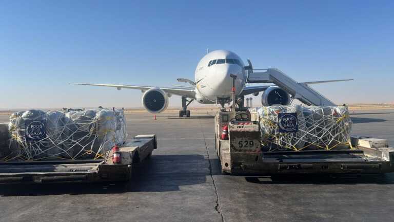 Food for Gaza: arrivato ad Amman il volo partito da Brindisi con 60 tonnellate di aiuti