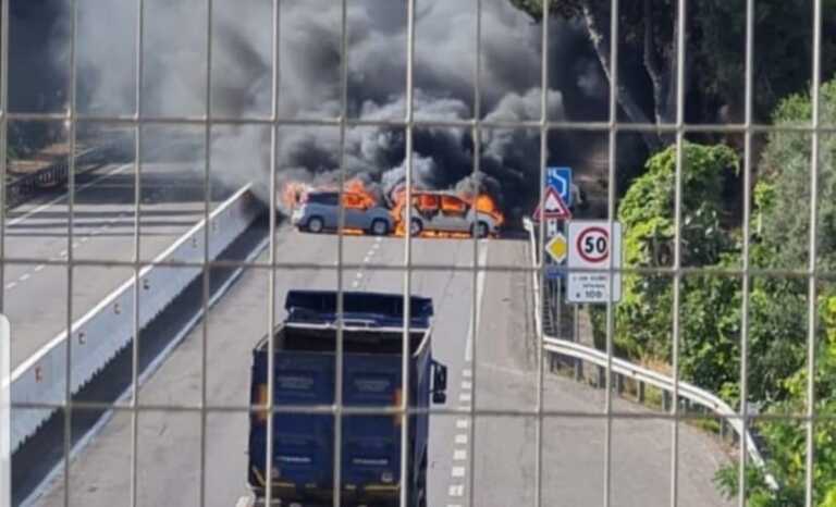 Assalto a un portavalori sulla statale 613: auto in fiamme e colpi di armi da fuoco. Bottino da 3 milioni – VIDEO