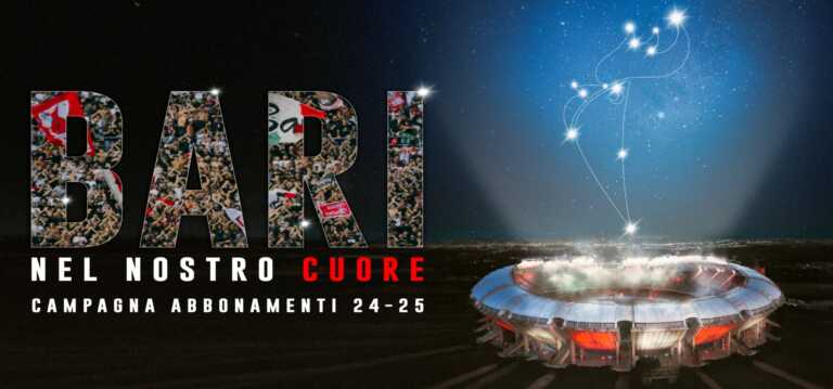 “Bari nel nostro cuore”, via alla campagna abbonamenti 2024/25: prezzi invariati