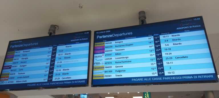 Guasti informatici in tutto il mondo: ritardi e cancellazioni anche negli aeroporti pugliesi – VIDEO