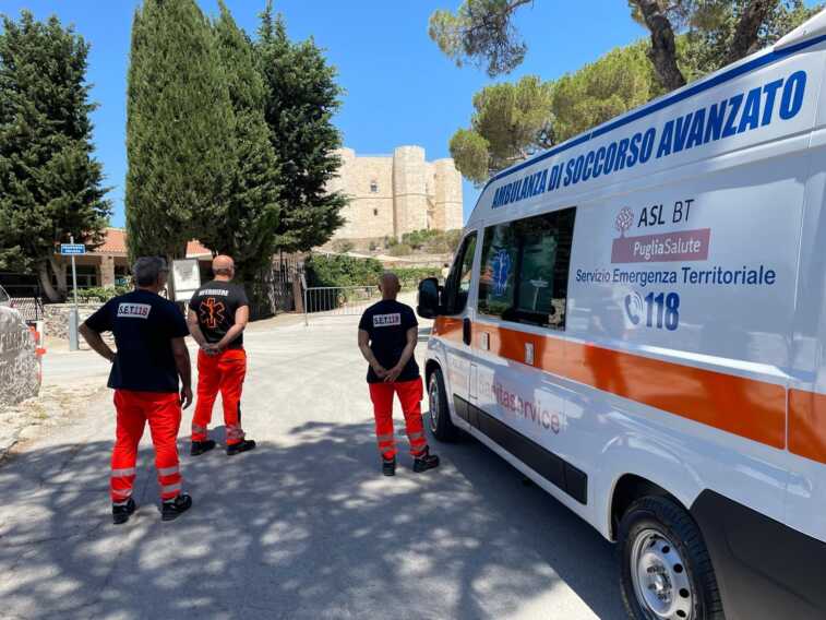 Andria, attiva da oggi la postazione del 118 alle pendici di Castel del Monte: fino alla fine di ottobre