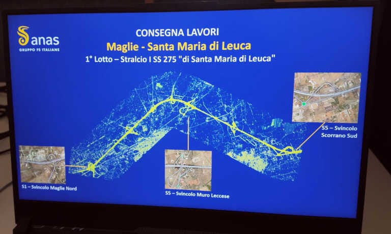 Galleria foto 'Lavori sulla Ss 275 Maglie – Leuca, Emiliano: «Un’opera che spingerà lo sviluppo del territorio» – VIDEO' - foto 2