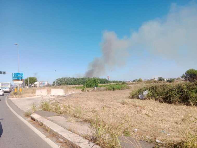 Galleria foto 'Bari, vasto incendio al quartiere San Paolo: le fiamme a pochi metri da un distributore di benzina – VIDEO' - foto 3