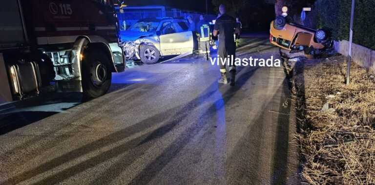 Incidente sulla provinciale tra Castellana Grotte e Conversano: un’auto si ribalta, due feriti