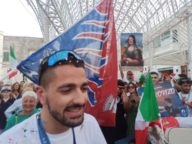 Carovigno in festa per il bronzo olimpico Paolo Monna: «Un’emozione unica»