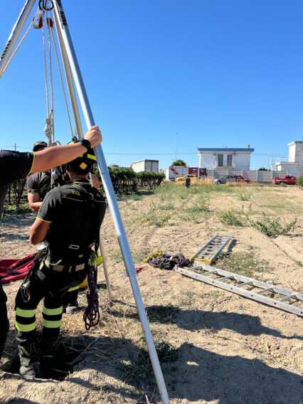 Galleria foto 'Labrador precipita in un pozzo a Barletta, salvato dai vigili del fuoco a 4metri di profondità: illeso il cane – FOTO' - foto 2