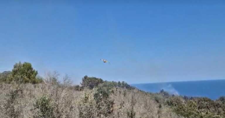 Incendio sulla litoranea tra Tricase e Andrano: in fiamme una vasta area di vegetazione