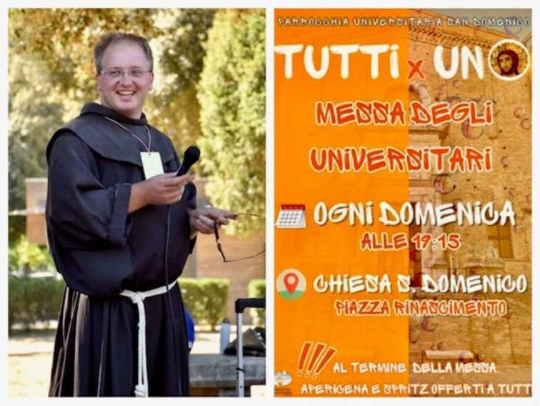Giovani e chiesa, l’idea di un frate barlettano: «Dopo la messa spritz per tutti»
