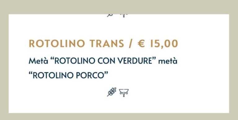 Brindisi, in pizzeria c’è il “rotolino trans”: metà carne, metà verdure. Mixed: «È bullismo»