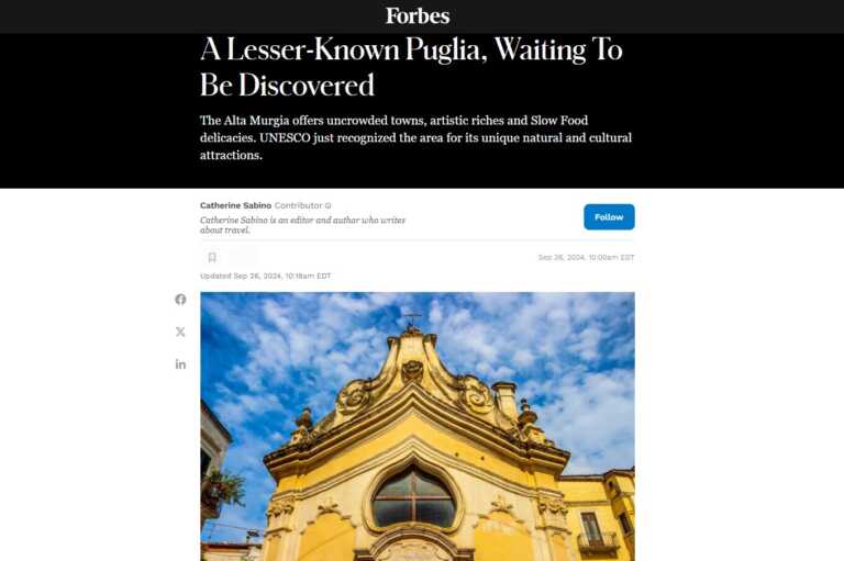 La Puglia “nascosta” oltre confine: l’Alta Murgia sulla rivista statunitense Forbes