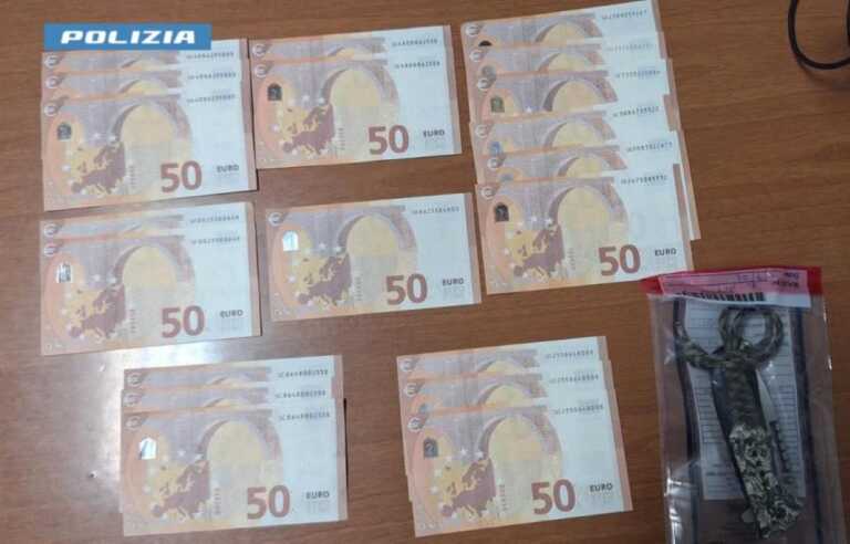 Lecce, in giro con un coltello e banconote da 50 euro false: arrestato un 36enne