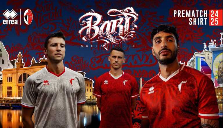 Bari, ecco la nuova maglia pre-match: «Con il dettaglio di tutti i quartieri» – VIDEO