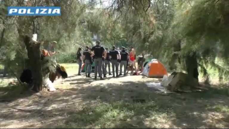 Controlli della polizia in accampamenti a Barletta: identificati 10 irregolari – VIDEO