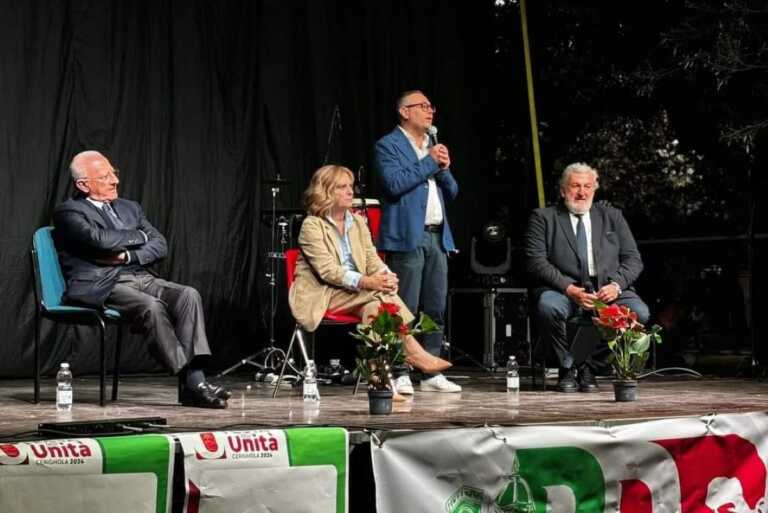 Da Cerignola la proposta di Emiliano a De Luca: «Scriviamo il programma a Schlein»