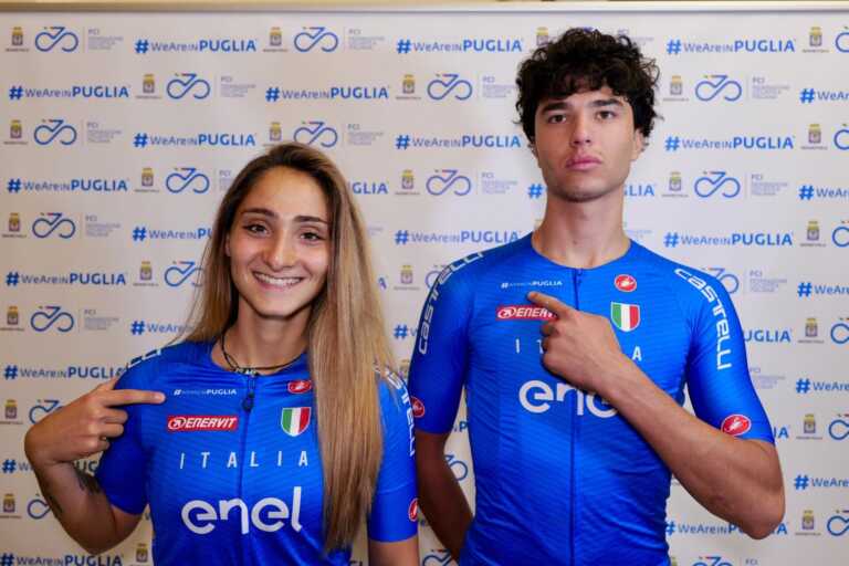 La Puglia pedala con gli Azzurri: il logo sulla maglia dei ciclisti ai mondiali di Zurigo – VIDEO