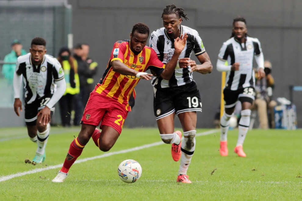 Serie A, terza sconfitta consecutiva per i giallorossi: Udinese-Lecce 1-0. Sintesi del match