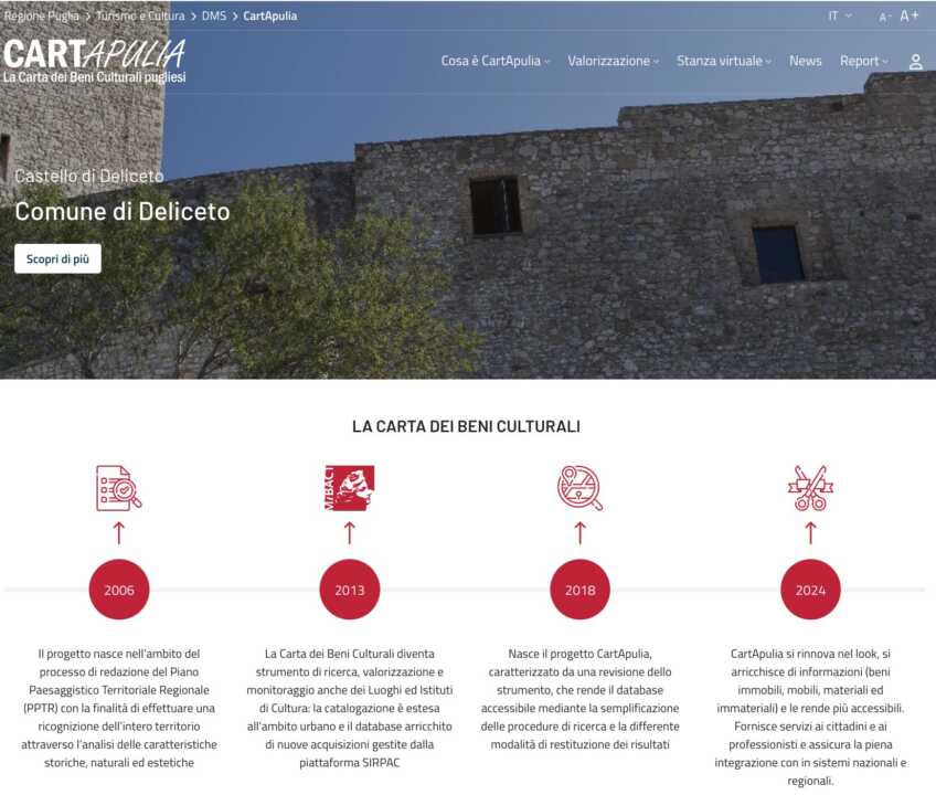 Ecco CartApulia: il patrimonio culturale materiale e immateriale a portata di clic
