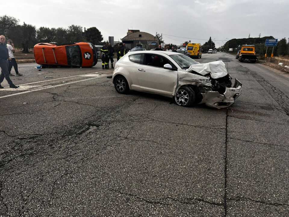 Incidente sulla strada provinciale 231 ad Andria: 4 feriti, uno sarebbe grave