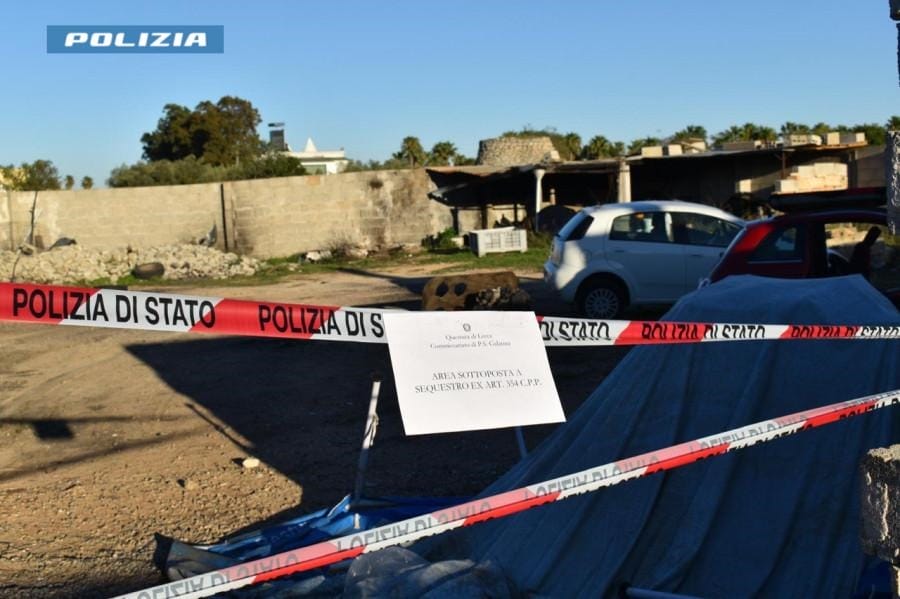 Blitz nel Salento, scoperta un’officina clandestina di auto rubate: arrestato 43enne – FOTO