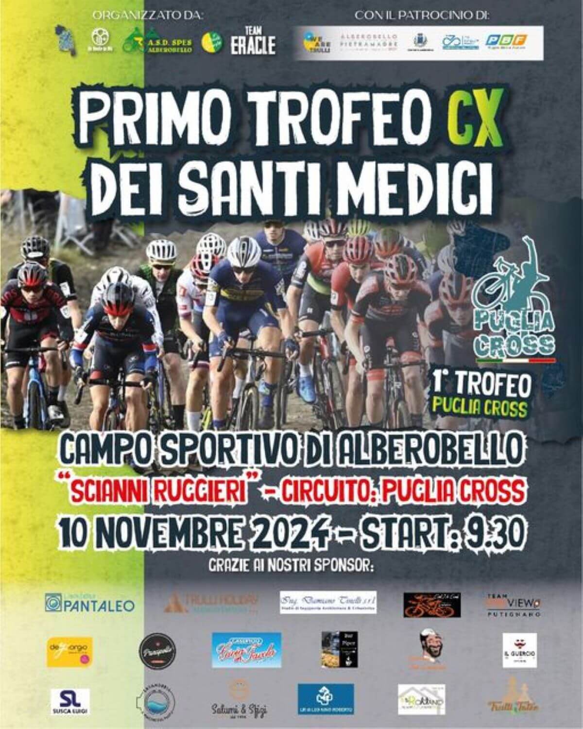 Alberobello, via al “Primo trofeo Cx” autunnale: un evento di ciclocross aperto a tutti