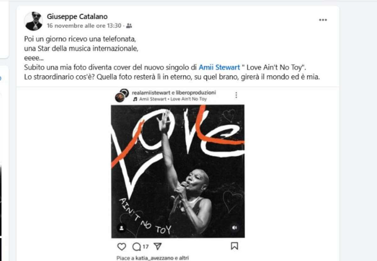 “Love Ain’t No Toy”, è di un fotografo barese la copertina della riedizione di Amii Stewart “Love Ain’t No Toy”, è di un fotografo barese la copertina della riedizione di Amii Stewart
