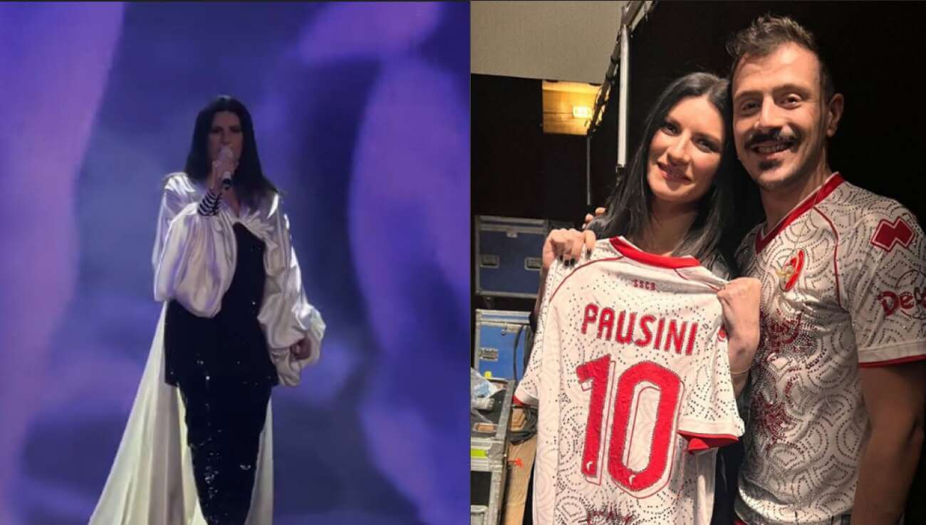 Lo show al Palaflorio e la maglia del club. Laura Pausini: «Grazie Bari, adesso a friggere i polpi» – VIDEO Lo show al Palaflorio e la maglia del club. Laura Pausini: «Grazie Bari, adesso a friggere i polpi» – VIDEO