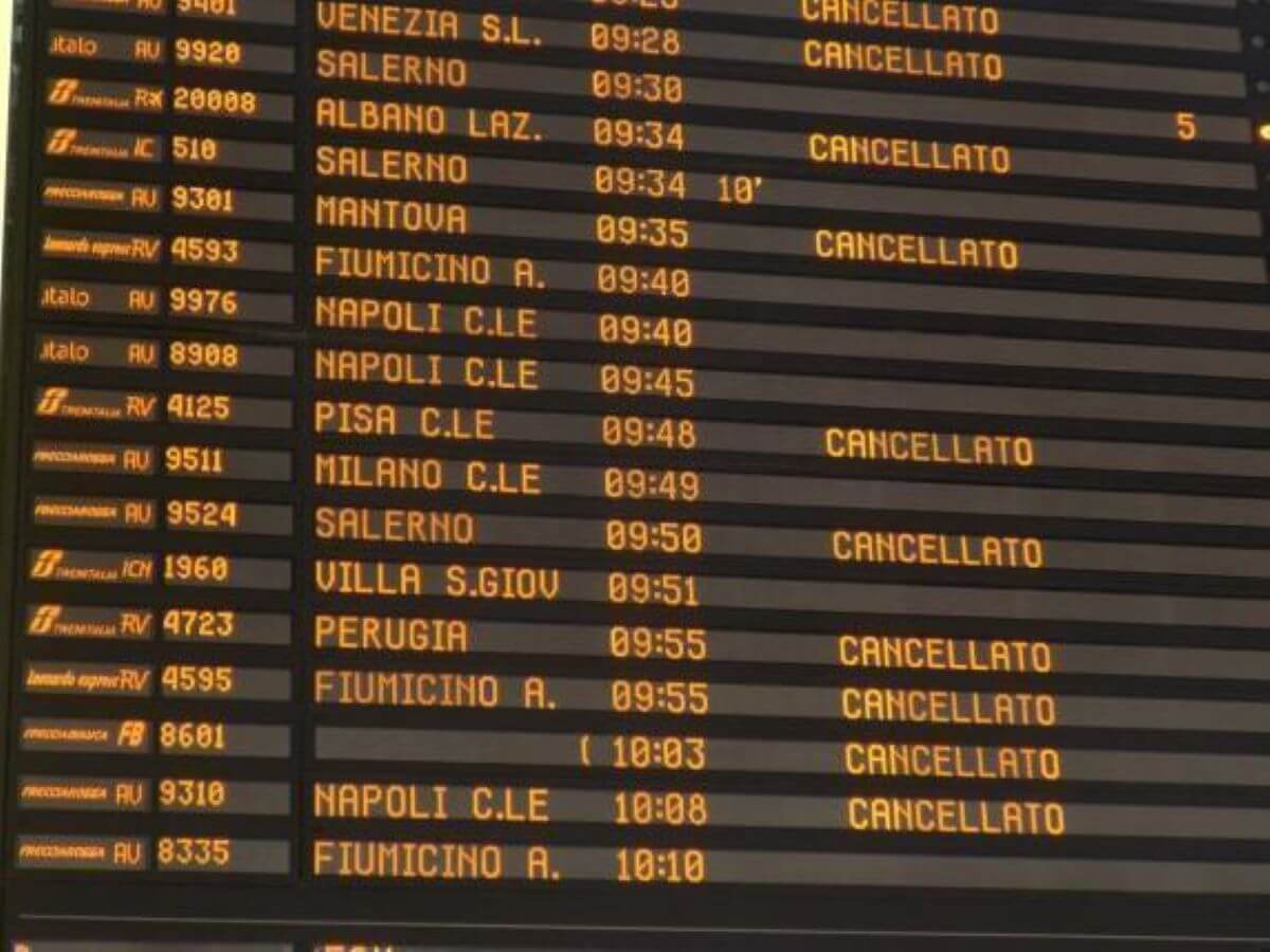 Trasporti, proclamato lo sciopero del personale Fs da sabato 25 alle 21 di domenica 26 gennaio
