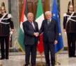 Mattarella riceve il presidente della Palestina Abu Mazen: «Subito due Stati due popoli»