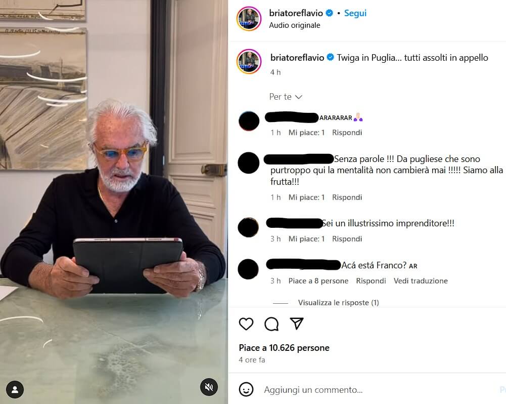 Briatore sulla revoca della confisca del Twiga di Otranto: «Per malagiustizia persi 2 milioni» – VIDEO